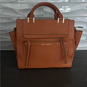 Vince Camuto Tan Leather Satchel